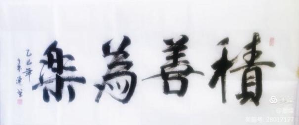 積善为乐_王来运书法_运城市山水画院收录作品