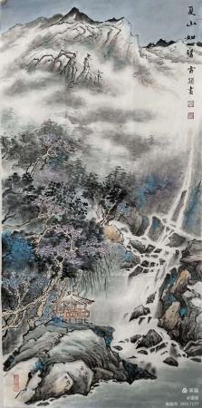 夏山如碧_雷颖绘画_运城市山水画院收录作品