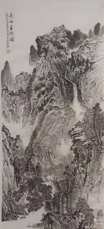 春江垂钓图_侯安吉绘画_运城市山水画院收录作品