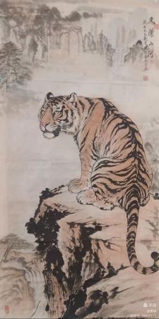 虎啸山河_侯安吉绘画_运城市山水画院收录作品