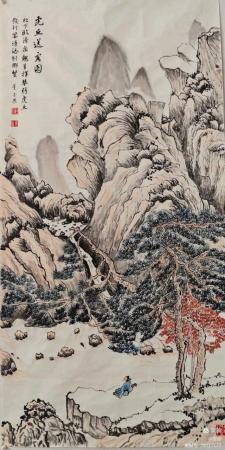 虎丘送客图_董玉选绘画_运城市山水画院收录作品